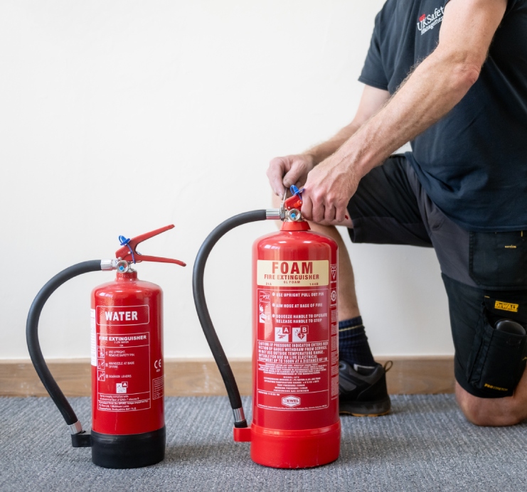 uk safety management fire extinguisher testing service